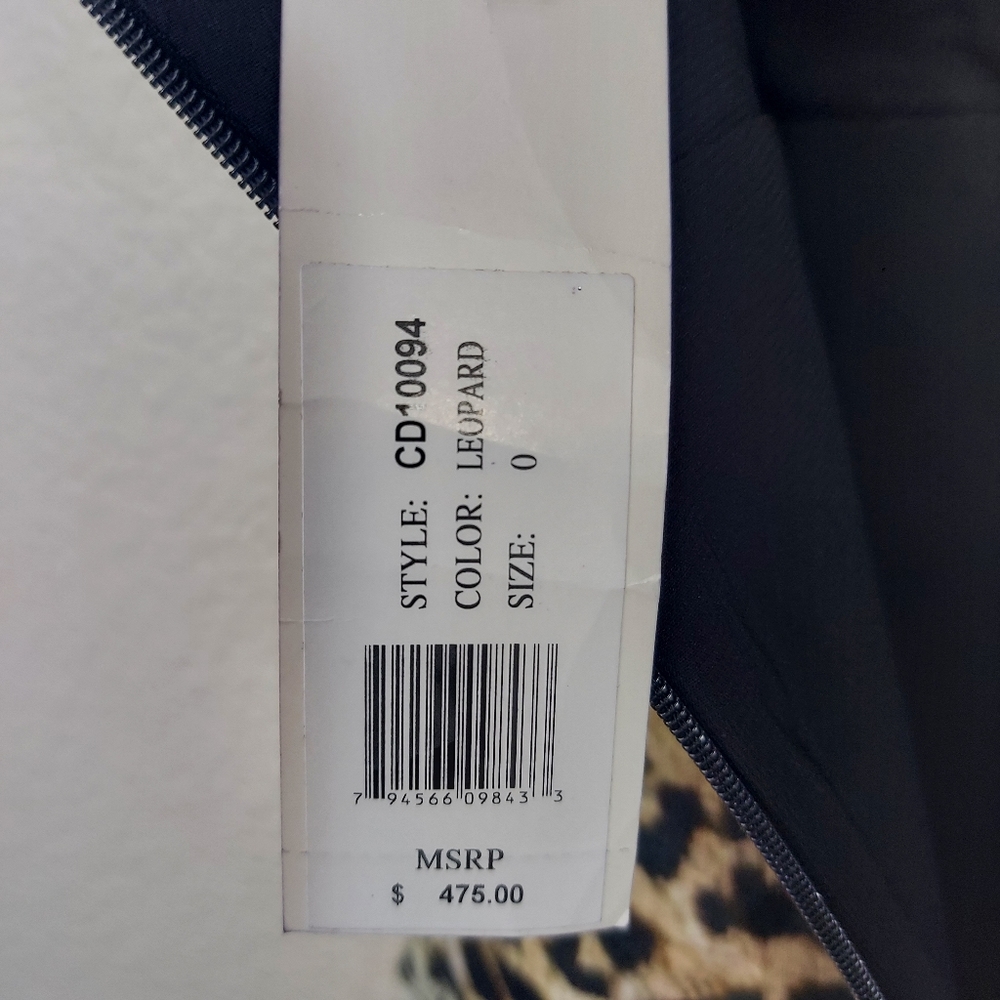 NWT Nicole Miller Collection Animal Print  Mini  Dress Sleeveless Sz 0 - Picture 15 of 16